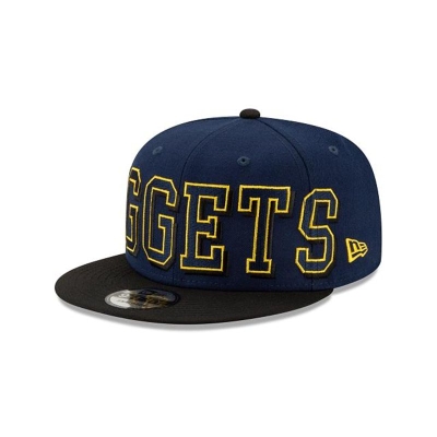 Denver Nuggets Gorra | New Era NBA Block Font 9fifty Snapback Cap Mexico - Azules